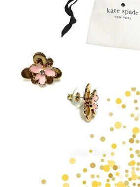 kate spade Rare Pink Pansy Blossom Earrings